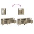 Set de muebles de baño 3 pzas madera contrachapada roble