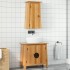 Conjunto de muebles de baño 2 piezas madera maciza de