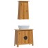 Conjunto de muebles de baño 2 piezas madera maciza de