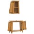 Conjunto de muebles de baño 2 piezas madera maciza de