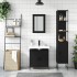 Juego de muebles de baño 3 pzas madera contrachapada