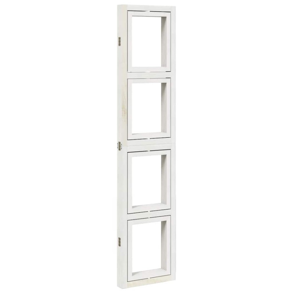 Biombo separador de 4 paneles madera maciza Paulownia