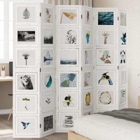 Biombo separador de 6 paneles madera maciza Paulownia