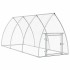 Jaula para gallinas acero galvanizado plateado 300x105x120