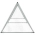 Jaula para gallinas acero galvanizado plateado 400x105x91