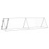 Jaula para gallinas acero galvanizado plateado 400x105x91
