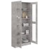 Vitrina de madera de ingeniería gris hormigón
