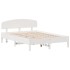 Estructura de cama sin colchón madera maciza de pino 160x200