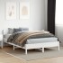 Estructura de cama sin colchón madera de pino blanca 120x200