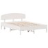 Estructura de cama sin colchón madera de pino blanca 120x200