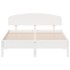 Estructura de cama sin colchón madera de pino blanca 120x200