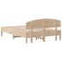 Estructura de cama sin colchón madera de pino blanca 140x200