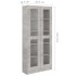 Vitrina de madera de ingeniería gris hormigón