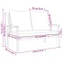 Set de muebles para jardín 3 piezas con cojines madera