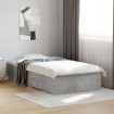 Cama con cajones madera ingeniería gris hormigón 100x200 cm