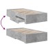 Cama con cajones madera ingeniería gris hormigón 100x200