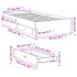 Cama con cajones madera de ingeniería gris hormigón 75x190