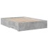 Cama con cajones madera de ingeniería gris hormigón 120x190