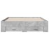 Cama con cajones madera de ingeniería gris hormigón 120x190