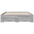 Cama con cajones madera ingeniería gris Sonoma 120x190
