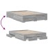 Cama con cajones madera ingeniería gris Sonoma 120x190
