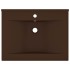 Lavabo de lujo agujero de grifo cerámica marrón oscuro 60x46