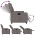 Sillón reclinable eléctrico tela gris