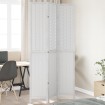 Biombo separador de 3 paneles madera maciza Paulownia blanco