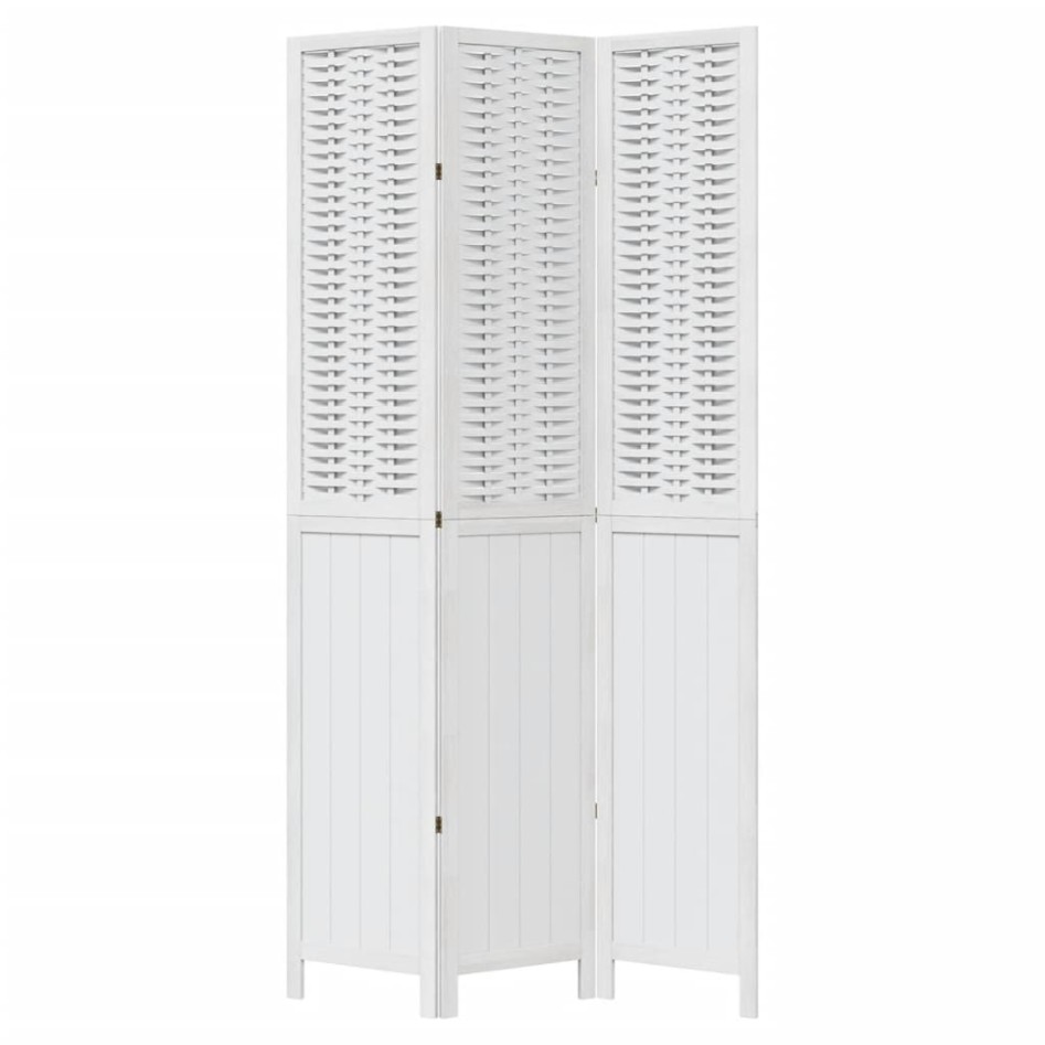 Biombo separador de 3 paneles madera maciza Paulownia
