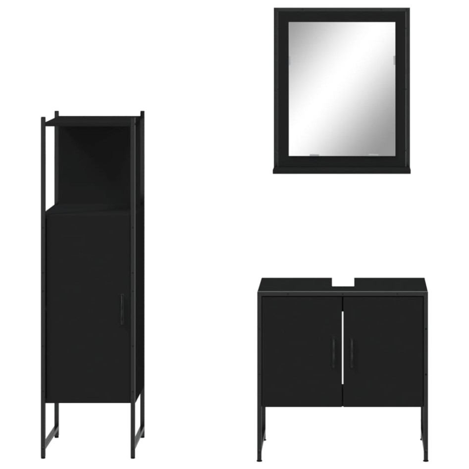 Set de muebles de baño 3 piezas madera contrachapada