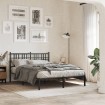 Estructura cama sin colchón con cabecero metal negro 140x200 cm