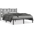 Estructura cama sin colchón con cabecero metal negro 140x200