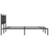 Estructura cama sin colchón con cabecero metal negro 140x200