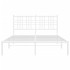 Estructura cama sin colchón con cabecero metal blanco