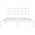 Estructura cama sin colchón con cabecero metal blanco