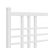 Estructura cama sin colchón con cabecero metal blanco