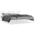 Estructura cama sin colchón con cabecero metal blanco