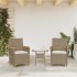 Sillas de jardín con cojín 2 uds ratán PE beige y madera