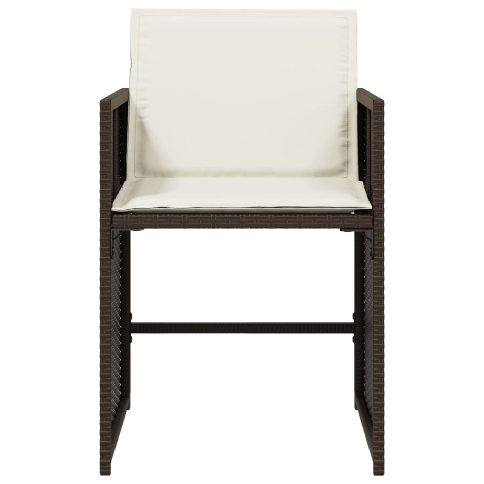 Sillas de jardín con cojines 4 unidades ratán sintético