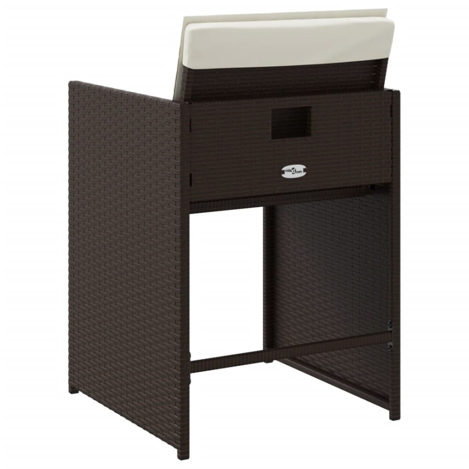 Sillas de jardín con cojines 4 unidades ratán sintético