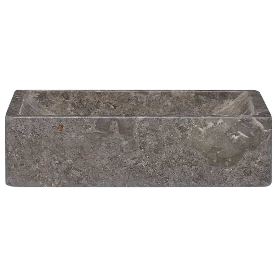 Lavabo de mármol gris con brillo 45x30x12