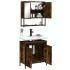 Set de muebles baño 2 pzas madera contrachapada roble