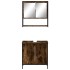 Set de muebles baño 2 pzas madera contrachapada roble