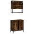 Set de muebles baño 2 pzas madera contrachapada roble