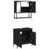Juego de muebles de baño 2 pzas madera contrachapada