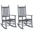 Mecedoras con asiento curvo 2 uds madera álamo maciza