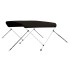 Toldo bimini de 2 arcos negro 180x150x110