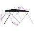 Toldo bimini de 4 arcos gris 243x196x137