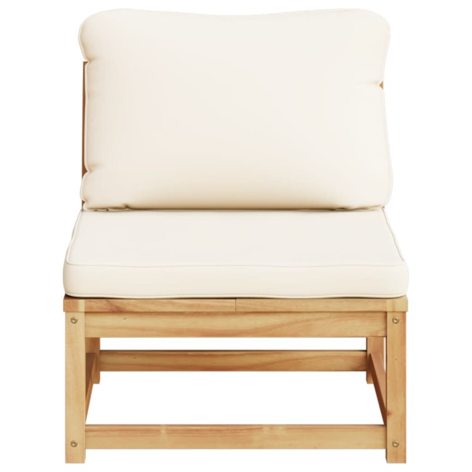 Sofá de jardín con cojines madera maciza