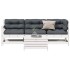 Set muebles jardín 4 pzas con cojines madera maciza pino